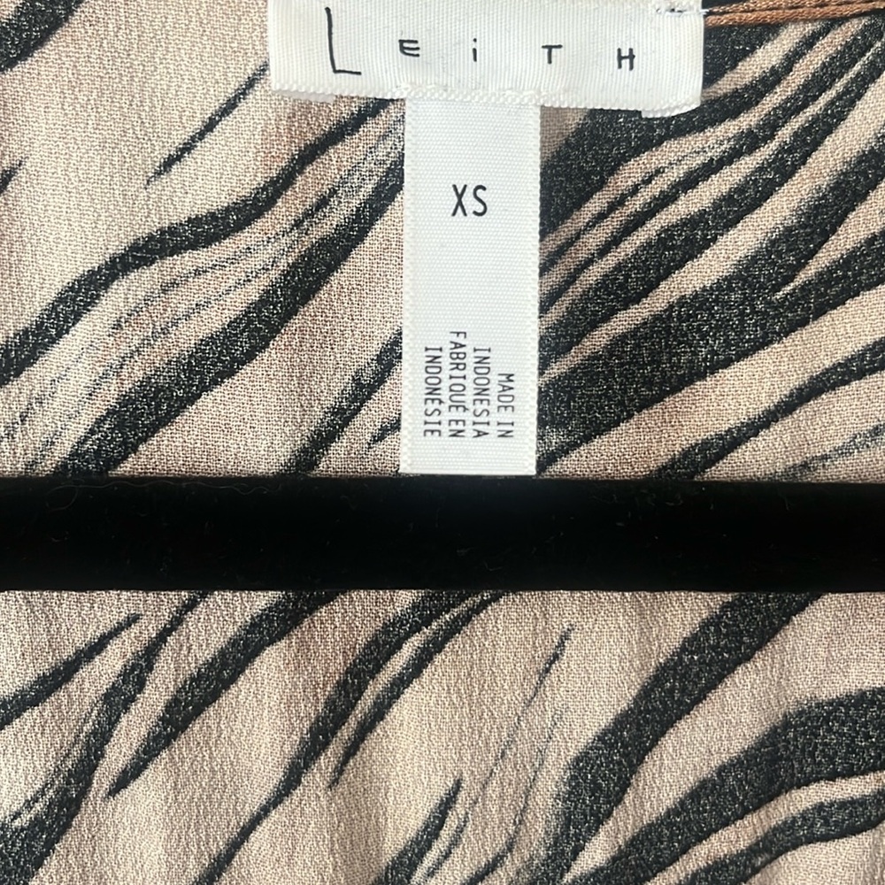 Leith Dress. Asymmetrical midi. Button down midi dress. Leopard print. Size XS